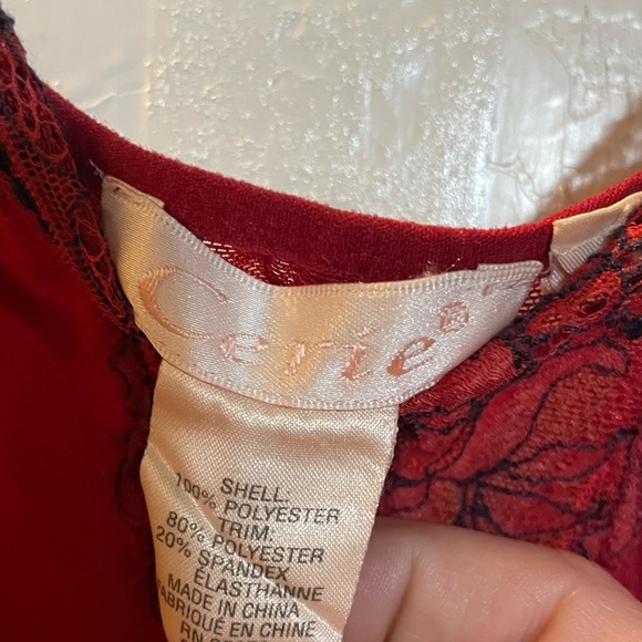 Vintage Cerie Red Nightgown Lingerie Sz L - Picture 3 of 4